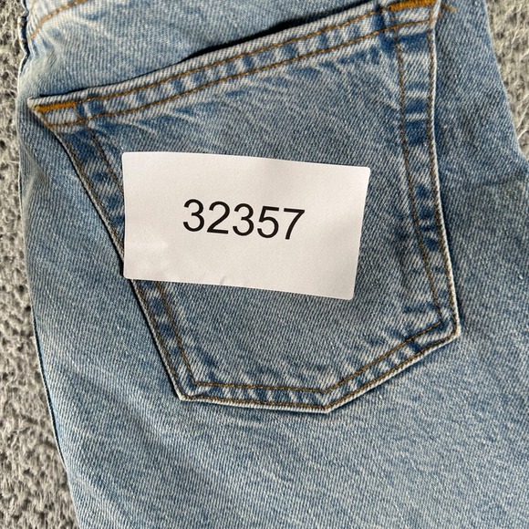 Zara Jeans Womens Size 4 Blue Light Wash Cotton 90's Full Length Split Hem - Picture 11 of 11